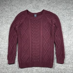 GAP Cable Knit Sweater Women's Extra Small Purple Grandpa Sweater